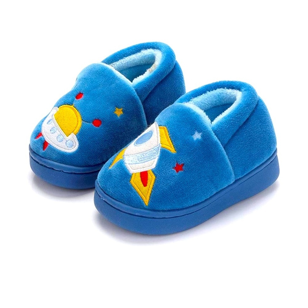Blue Rocket Kids Slippers